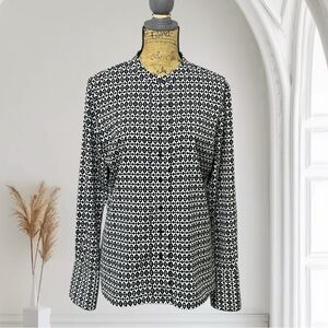 343 - BLACK & WHITE BLOUSE/TOP LARGE